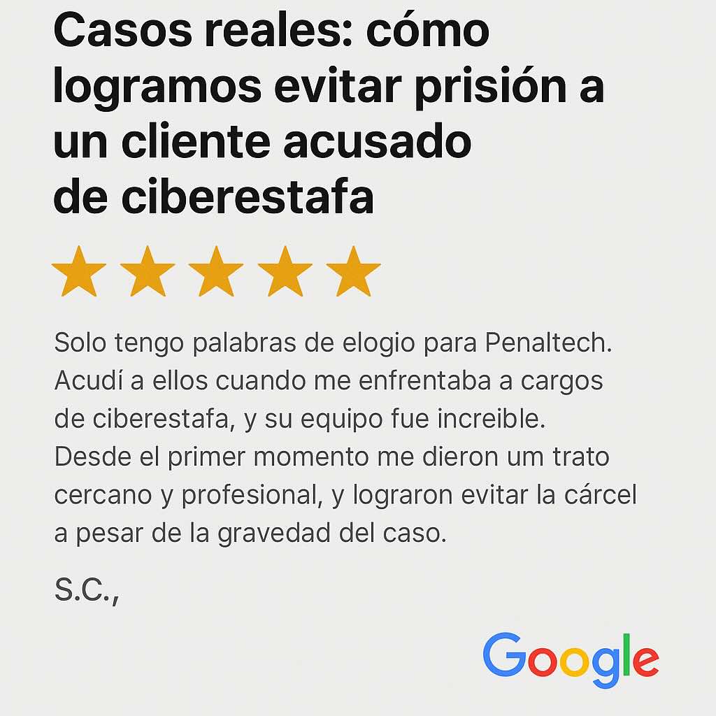 evitar prisión por ciberestafa
